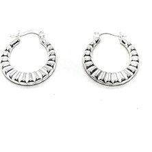 Nisa 925 Ayar Gümüş Terra Halka Küpe