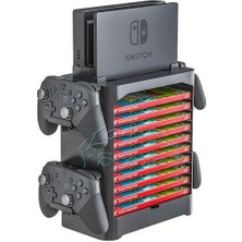 Xinh Nintendo Anahtarı Aksesuarları Depolama Braketi 10 Oyunu Disk Kart Kulesi Joycon Pro Kontrol Tutucu Nintendo Anahtarı Nes Konsol Standı | Gamepads (Yurt Dışından)