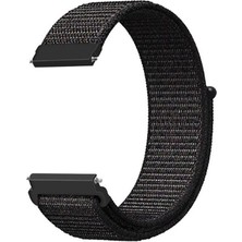 Kny Xiaomi Amazzfit  Bip (20MM) Için Kumaş Desenli Çırtçırlı Kayış-Kordon