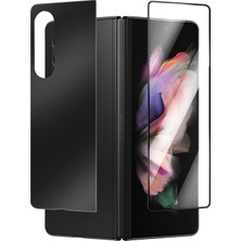 Kny Samsung Galaxy Z Fold 3 Için 3D Ön-Arka Renkli Cam Koruyucu