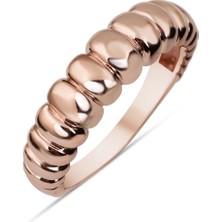 Diamine Altın Rose Renk Minimal Yüzük