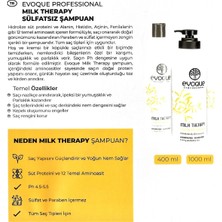 Evoque Milk Therapy Sülfatsız Şampuan 1000 ml +Saç Kremi 1000 ml + Saç Maskesi 500 ml