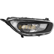 Ayfar 2014 Ford  Uyumlu Transit Courıer Sol Ön Far Motorlu Siyah Çerçeveli