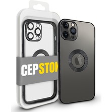 CepStok Apple iPhone 12 Pro Max Kılıf Şeffaf Kamera Lens Koruyuculu Kenar Renkli Yumuşak Silikon