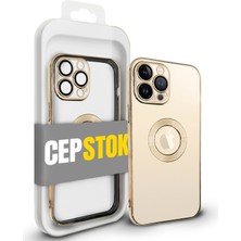 CepStok Apple iPhone 13 Pro Kılıf Şeffaf Kamera Lens Koruyuculu Kenar Renkli Yumuşak Silikon