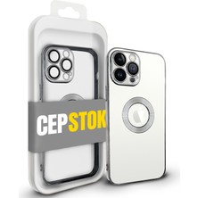 CepStok Apple iPhone 13 Pro Kılıf Şeffaf Kamera Lens Koruyuculu Kenar Renkli Yumuşak Silikon