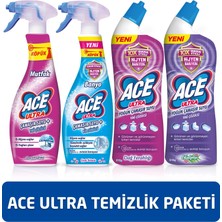 ACE Ultra Yoğun Kıvamlı Çamaşır Suyu - 810 gr x 2 + Ace Ultra Köpük - 700 ml x2