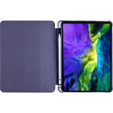 Kny Samsung Galaxy Tab S6 Lite P610 Için Kalemlikli Standlı Arkası Silikon Trifolding Kılıf