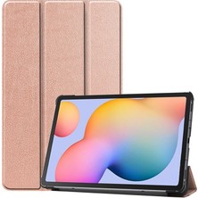 Kny Huawei Mate Pad Pro 10.8 Kılıf Arkası Şeffaf Sert Mika Smartcover Rose Gold