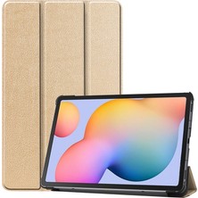 Kny Huawei Mate Pad Pro 10.8 Kılıf Arkası Şeffaf Sert Mika Smartcover Gold