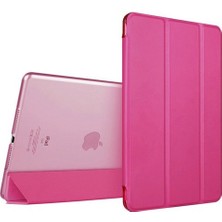 Kny Apple Ipad Pro 10.5 Kılıf Standlı Kapaklı Arkası Şeffaf Sert Smart Case Pembe