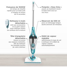Black + Decker BHSM1615DAM-QS Buharlı Mopp 2&#39;si 1 Arada 1.600 W Delta Başlıklı ve Steamitt