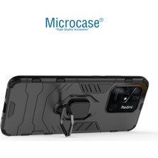 Microcase Xiaomi Poco C40  Batman Serisi Yüzük Standlı Armor Kılıf - Siyah