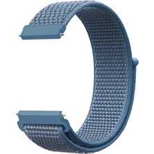 Kny Samsung Galaxy Gear S2 (20MM) Için Kumaş Desenli Çırtçırlı Kayış-Kordon