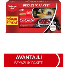 Colgate Optik Beyaz Kömür Diş Macunu 50 ml + 360 Gold Tekli Diş Fırçası