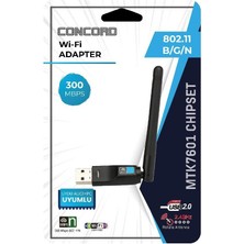 Concord W7 Uydu Alıcı ve Pc Uyumlu 300 Mbps Wireless USB Adaptör