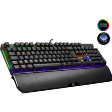 Rampage KB-R86 Umbra Siyah USB Rainbow Aydınlatmalı Blue Switch Mekanik Gaming Oyuncu Klavye