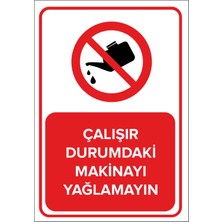 New Jargon Çalışır Durumdaki Makineyi Yağlamayın Levhası - Sac Malzeme 35X50 cm