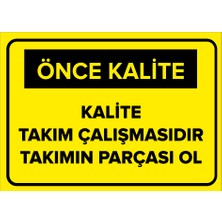 New Jargon Kalite Takım Çalışmasıdır Takımın Parçası Ol Levhası - Sac Malzeme 50X70 cm