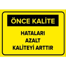 Hataları Azalt Kaliteyi Arttır Levhası - Sac Malzeme 50X70 cm