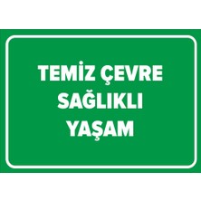 New Jargon Temiz Çevre Sağlıklı Yaşam Levhası - Sac Malzeme 25X35 cm