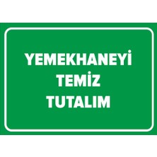 New Jargon Yemekhaneyi Temiz Tutun Levhası - Sac Malzeme 25X35 cm