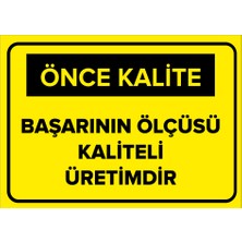 New Jargon Başarının Ölçüsü Kaliteli Üretimdir Levhası - Sac Malzeme 25X35 cm