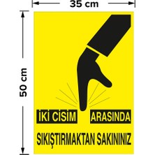 New Jargon Iki Cisim Arasında Sıkıştırmadan Sakınınız Levhası - Dekote Malzeme 35X50 cm