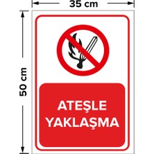 New Jargon Ateşle Yaklaşma Levhası - Sac Malzeme 35X50 cm