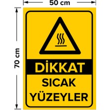 New Jargon Dikkat Sıcak Yüzeyler Levhası - Dekote Malzeme 50X70 cm