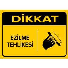 New Jargon Dikkat Ezilme Tehlikesi Levhası - Sac Malzeme 25X35 cm