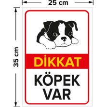 New Jargon Dikkat Köpek Var Levhası Minik Boston Terrier - Sac Malzeme 25X35 cm