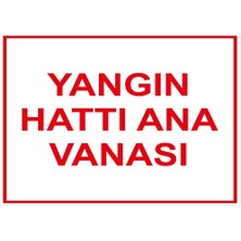 New Jargon Yangın Hattı Ana Vanasi Levhası - Sac Malzeme 35X50 cm
