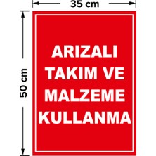 New Jargon Arızalı Takım ve Malzeme Kullanma Levhası - Sac Malzeme 35X50 cm