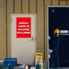 New Jargon Arızalı Takım ve Malzeme Kullanma Levhası - Sac Malzeme 35X50 cm