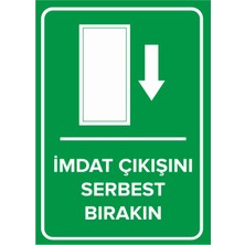 New Jargon Imdat Çıkışını Serbest Bırakın Levhası - Dekote Malzeme 50X70 cm