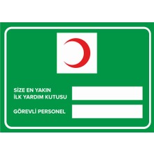 NewJargon Size En Yakın Yardım Kutusu Levhası - Sac Malzeme 50X70 cm