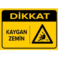 New Jargon Dikkat Kaygan Zemin Levhası - Dekote Malzeme 50X70 cm