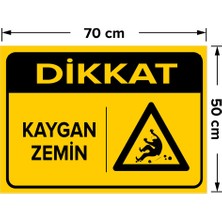 New Jargon Dikkat Kaygan Zemin Levhası - Dekote Malzeme 50X70 cm