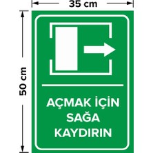 New Jargon Açmak Için Sağa Kaydırın Levhası - Dekote Malzeme 35X50 cm