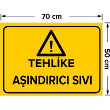 New Jargon Tehlike Aşındırcı Sıvı Levhası - Dekote Malzeme 50X70 cm