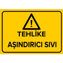New Jargon Tehlike Aşındırcı Sıvı Levhası - Sac Malzeme 25X35 cm