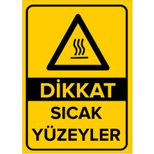 New Jargon Dikkat Sıcak Yüzeyler Levhası - Dekote Malzeme 35X50 cm