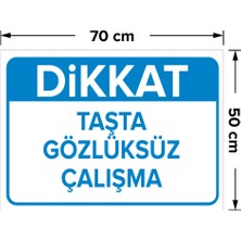 New Jargon Dikkat Taşta Gözlüksüz Çalışma Levhası - Sac Malzeme 50X70 cm