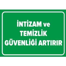 New Jargon Intizam ve Temizlik Güvenliği Artırır Levhası - Sac Malzeme 25X35 cm