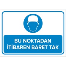 New Jargon Bu Noktadan Itibaren Baret Tak Levhası - Sac Malzeme 35X50 cm