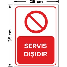 New Jargon Servis Dışıdır Levhası - Dekote Malzeme 25X35 cm
