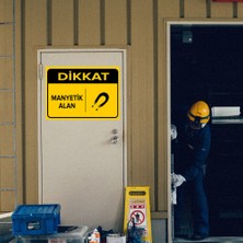 New Jargon Dikkat Manyetik Alan Levhasi - Dekote Malzeme 25X35 cm