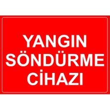 New Jargon Yangın Sondurme Cihazi Levhası - Dekote Malzeme 25X35 cm