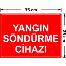 New Jargon Yangın Sondurme Cihazi Levhası - Dekote Malzeme 25X35 cm